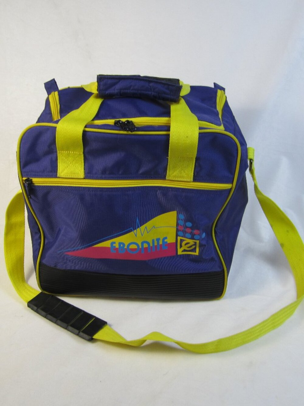 Vintage Ebonite Purple/Yellow 10 Pin Bowling Ball Bag